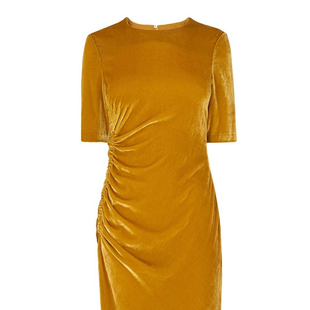 Kara Gold Velvet Dress